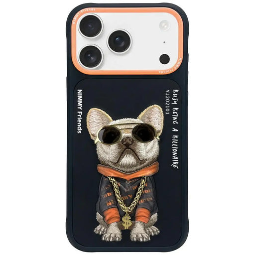 Nimmy Glasses Cool Dog Case за iPhone 17 Pro Max - черен