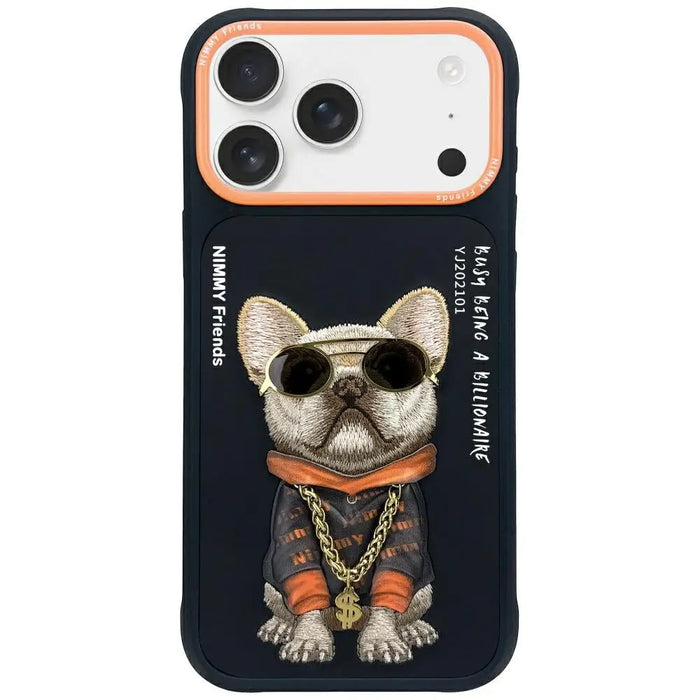 Nimmy Glasses Cool Dog Case за iPhone 17 Pro Max - черен