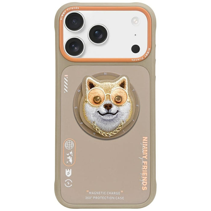 Калъф Nimmy Glasses Cool Nag MagSafe за iPhone 17 - бежов