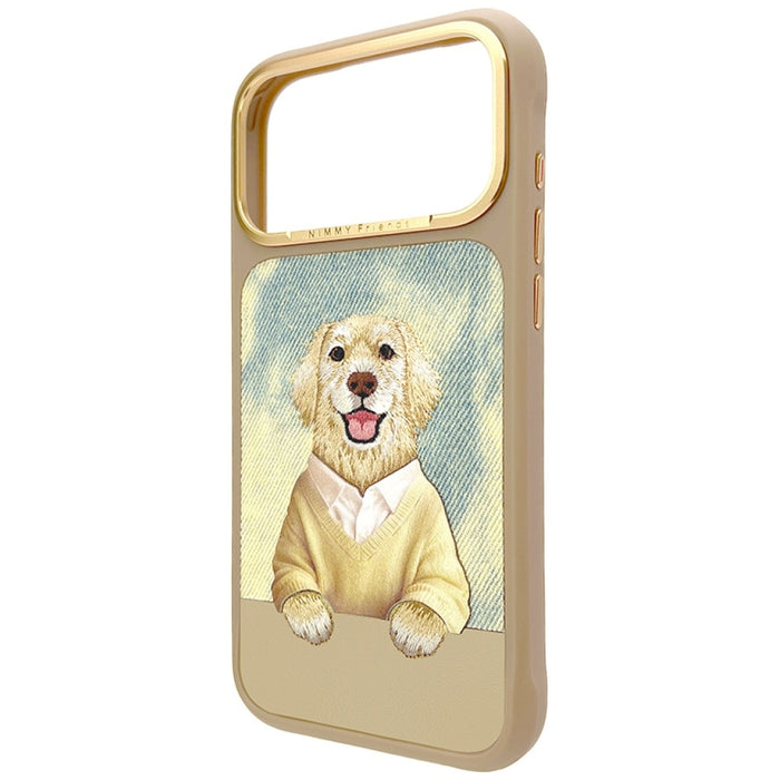 Калъф Nimmy Gentle Pets Series Dog MagSafe за iPhone 17 Pro - кафяв