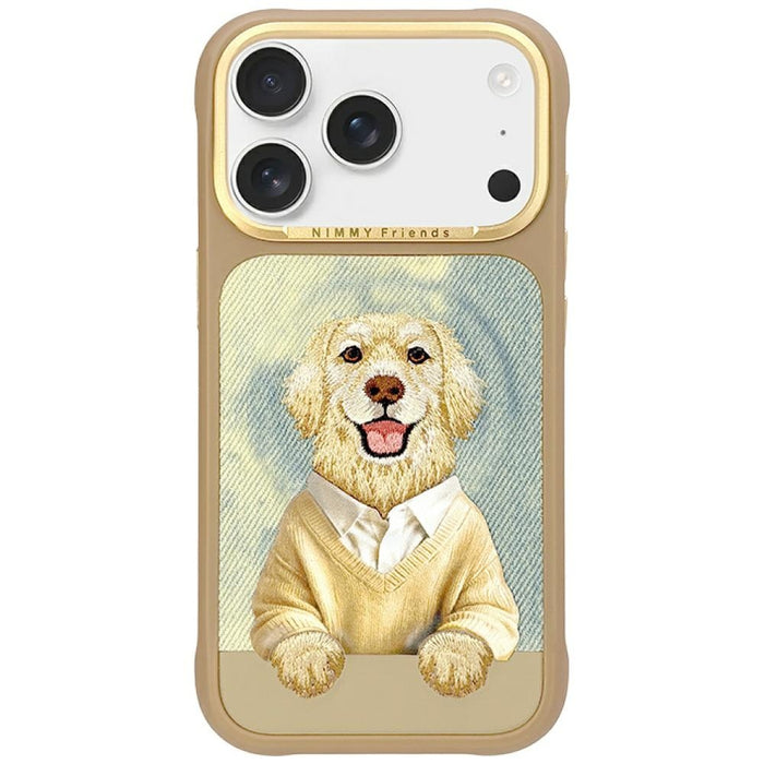 Калъф Nimmy Gentle Pets Series Dog MagSafe за iPhone 17 Pro - кафяв