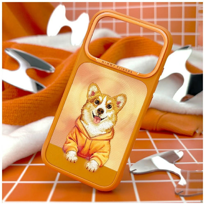 Калъф Nimmy Gentle Pets Series Dog MagSafe за iPhone 17 Pro - оранжев