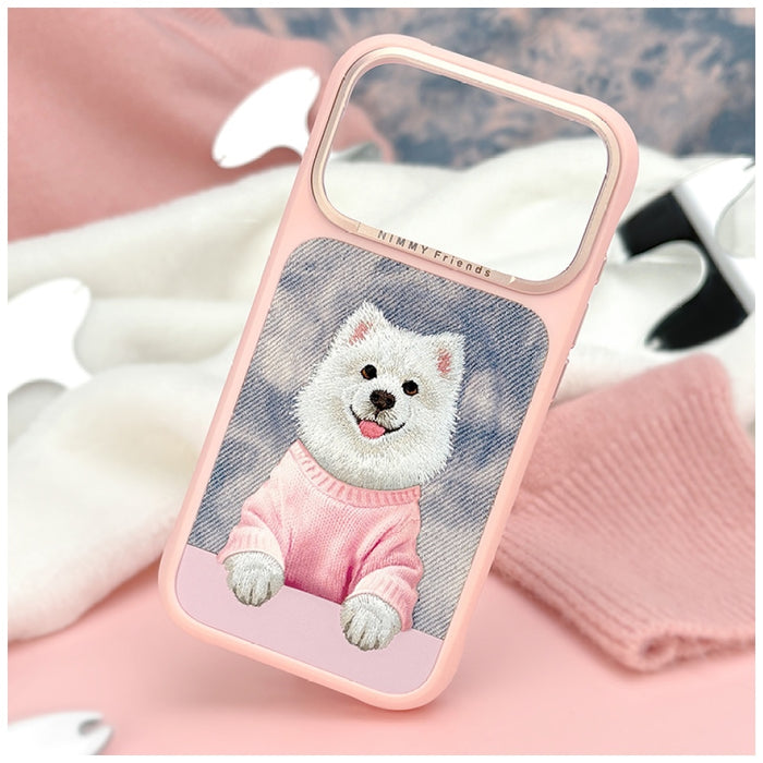 Калъф Nimmy Gentle Pets Series Dog MagSafe за iPhone 17 Pro - розов