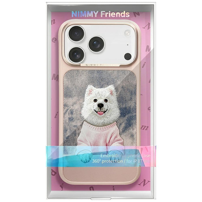 Калъф Nimmy Gentle Pets Series Dog MagSafe за iPhone 17 Pro - розов