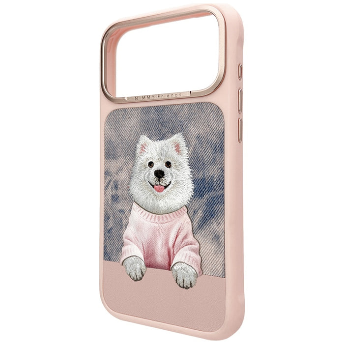 Калъф Nimmy Gentle Pets Series Dog MagSafe за iPhone 17 Pro - розов