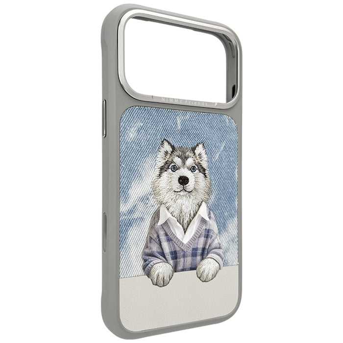 Калъф Nimmy Gentle Pets Series Dog MagSafe за iPhone 17 Pro - сив