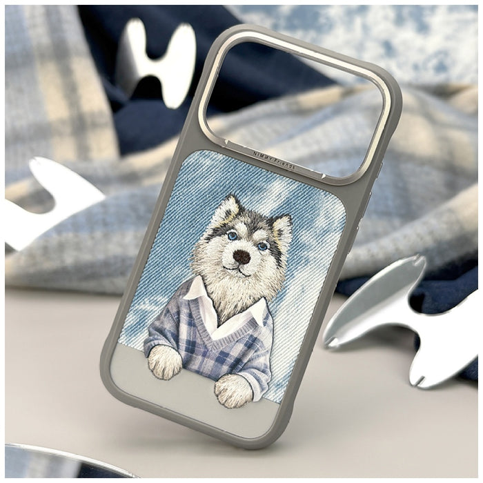 Калъф Nimmy Gentle Pets Series Dog MagSafe за iPhone 17 Pro - сив