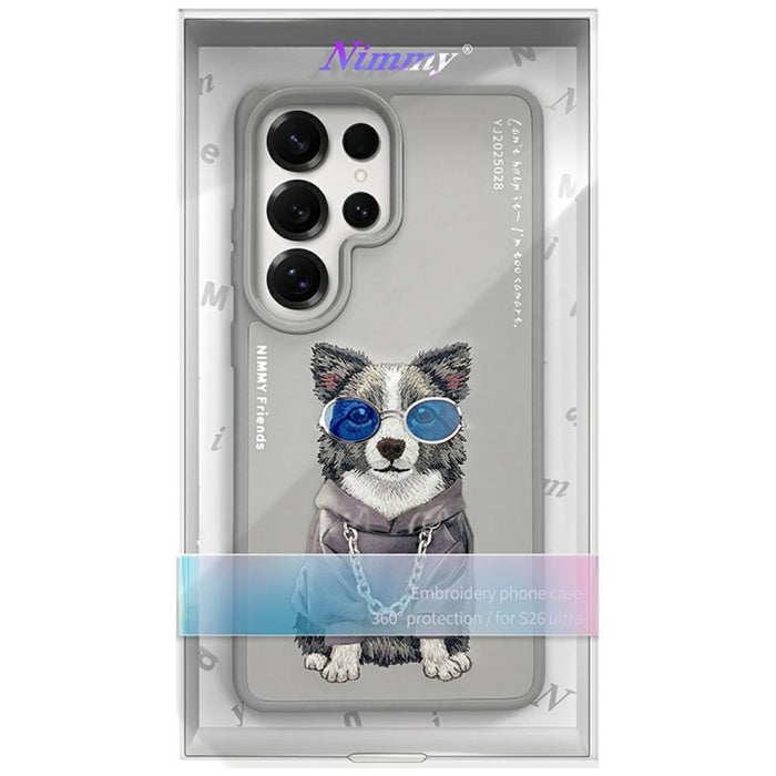 Калъф Nimmy Glasses Cool Dog за Samsung Galaxy S26 Ultra - сив