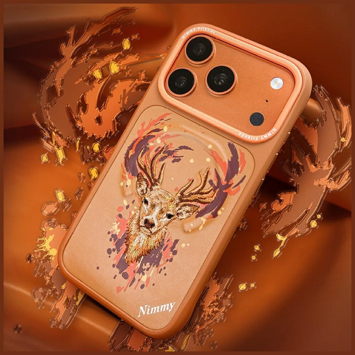 Калъф Nimmy Jeleń MagSafe за iPhone 17 Pro Max - оранжев