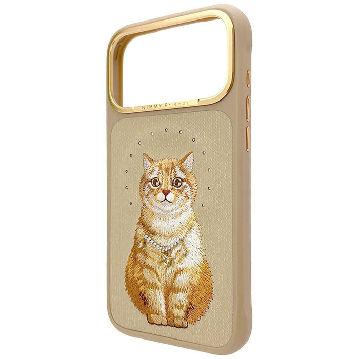 Калъф Nimmy Lucky Fashion Cat MagSafe за iPhone 17 Pro - кафяв