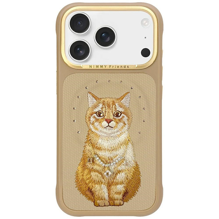 Калъф Nimmy Lucky Fashion Cat MagSafe за iPhone 17 Pro Max - кафяв