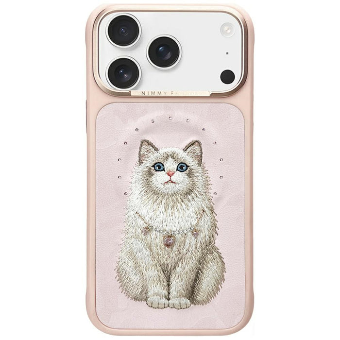 Калъф Nimmy Lucky Fashion Cat MagSafe за iPhone 17 Pro Max - розов