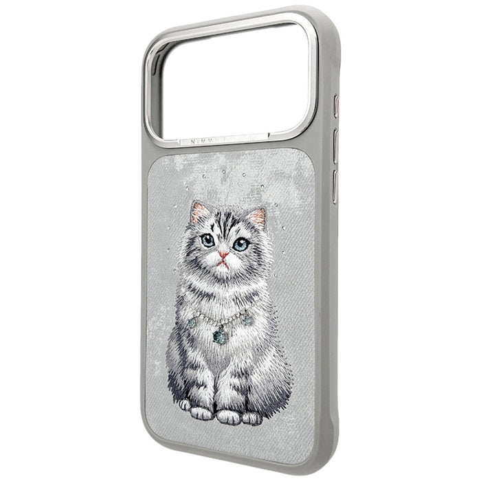 Калъф Nimmy Lucky Fashion Cat MagSafe за iPhone 17 Pro Max - сив