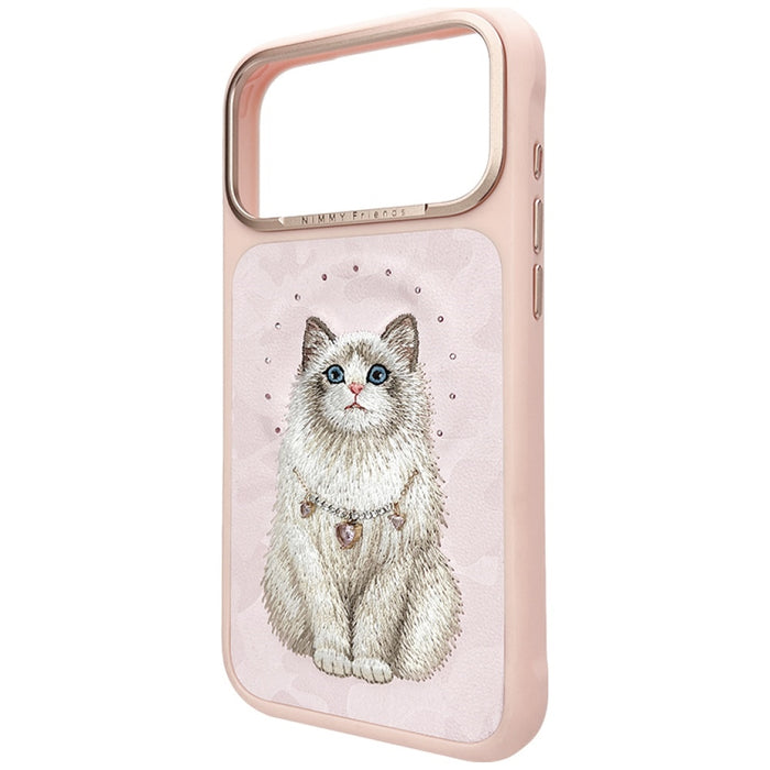 Калъф Nimmy Lucky Fashion Cat MagSafe за iPhone 17 Pro - розов