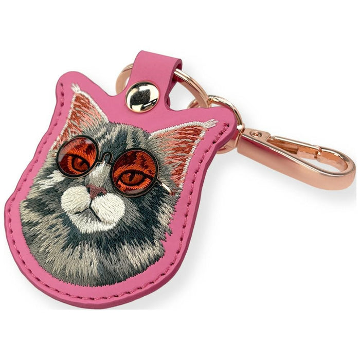 Калъф за проследяване на котки Nimmy Glasses Cool and Cute - розов