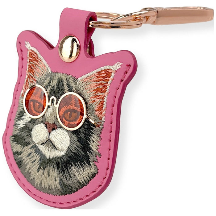 Калъф за проследяване на котки Nimmy Glasses Cool and Cute - розов