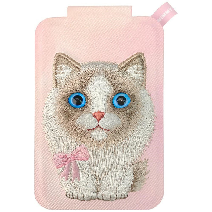 Nimmy New Big-Eye Cute Pets 2.0 Магнитен портфейл с поставка за телефон за котки - розов