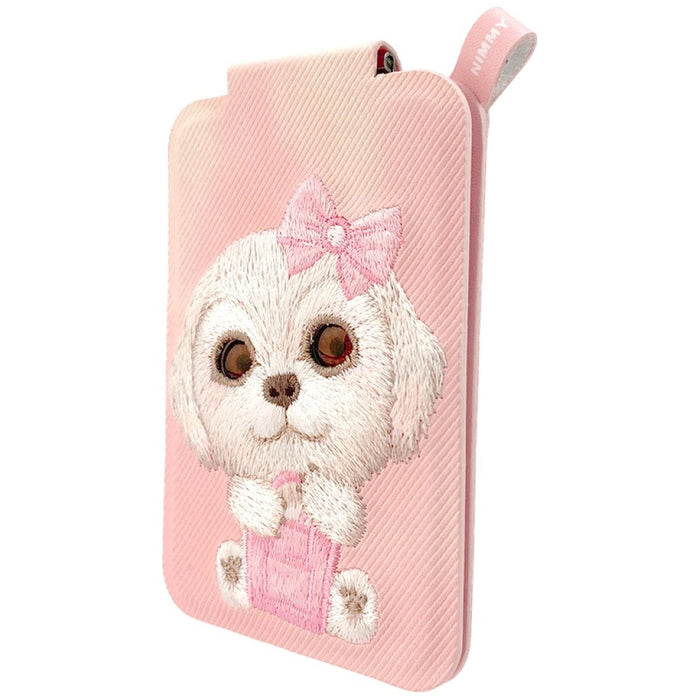 Nimmy New Big-Eye Cute Pets 2.0 Магнитен портфейл за кучета със стойка за телефон - розов