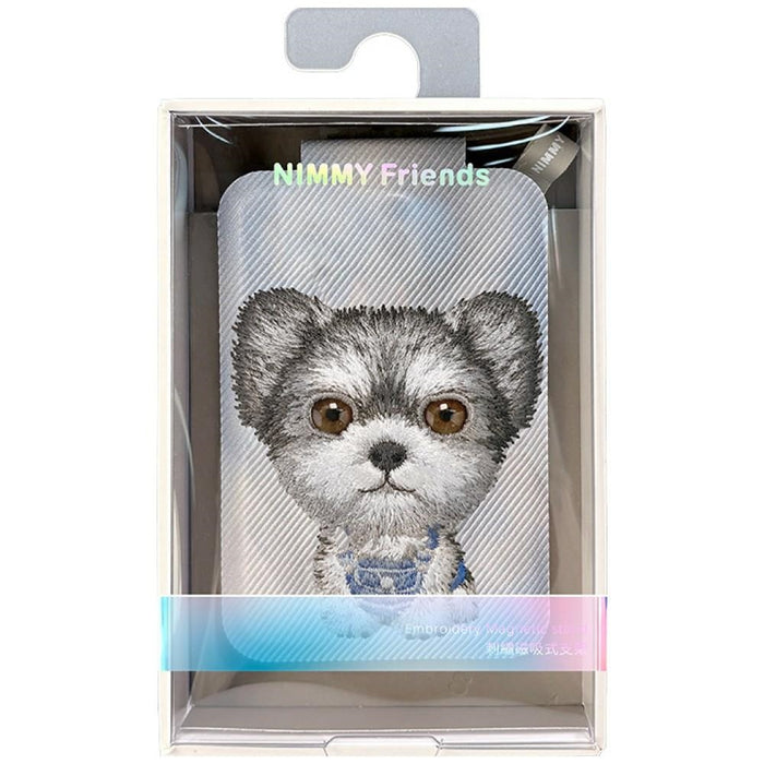 Nimmy New Big-Eye Cute Pets 2.0 Магнитен портфейл за кучета със стойка за телефон - сив