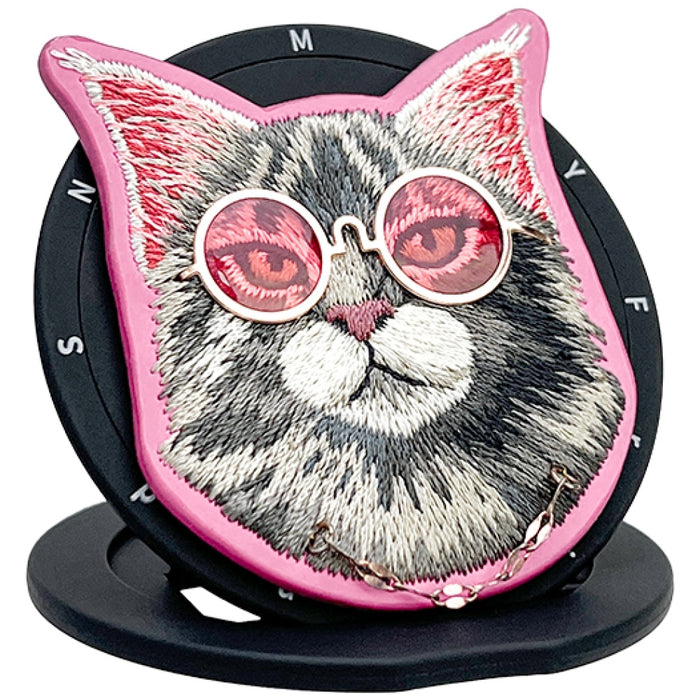 Магнитен държач за телефон Nimmy Cool&Cute 2.0 с котешка форма - розов