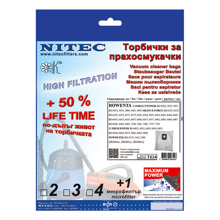 ТОРБИ ЗА ПРАХОСМУКАЧКА NITEC SMS T624 3 БР