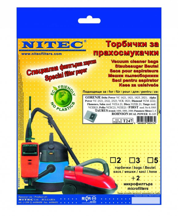 Торбичка за прахосмукачка NITEC T247