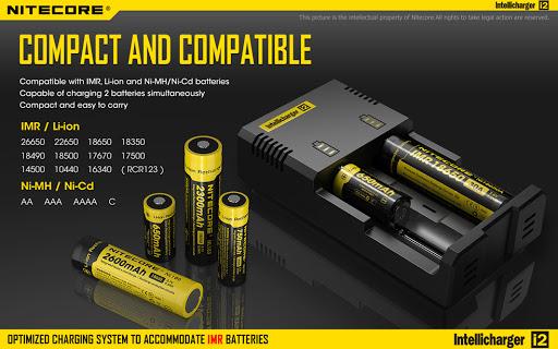 Зарядно у-во NITECORE i2, Universal Charger, LiIon &amp; NIMH, 18650, CR123, AA, AAA, C, D
