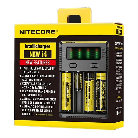 Зарядно у-во NITECORE i4, Universal Charger, LiIon &amp; NIMH, 18650, CR123; AA, AAA, C, D