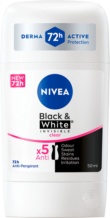 Део стик Black&White Invisible Clear, 50 ml