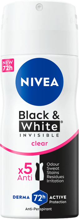 Дезодорант Black & White Invisible Clear, мини опаковка, 100 ml