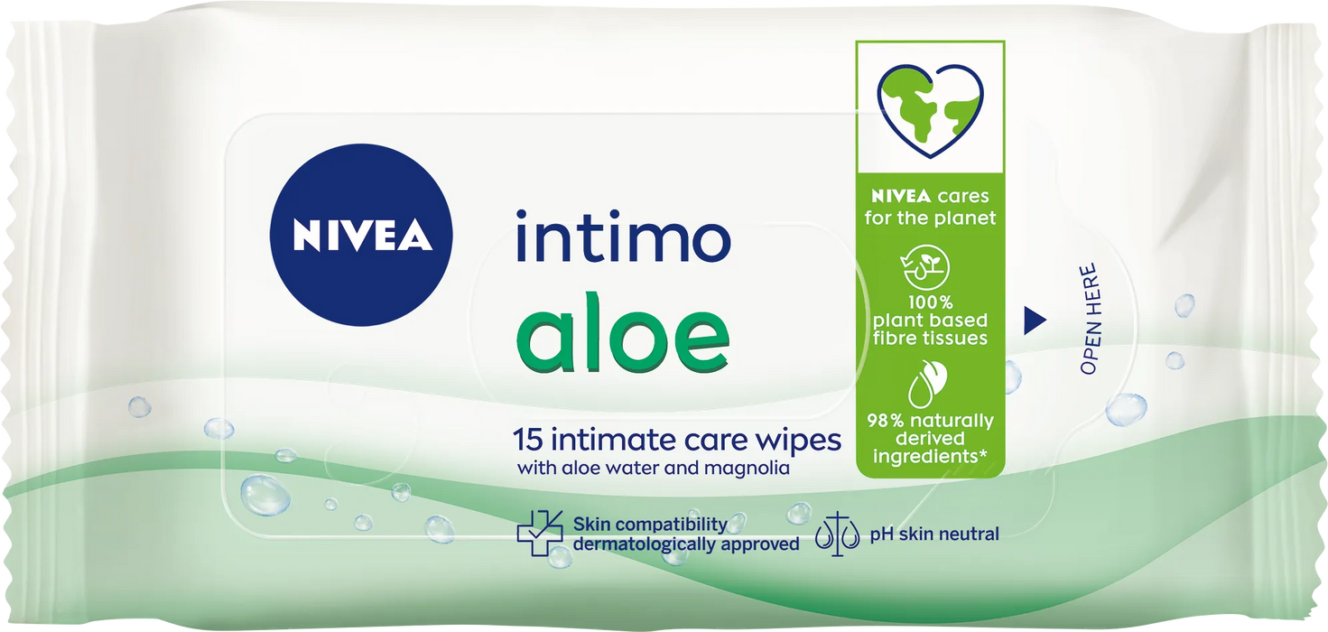 Интимни влажни кърпички Aloe Water, 15 бр