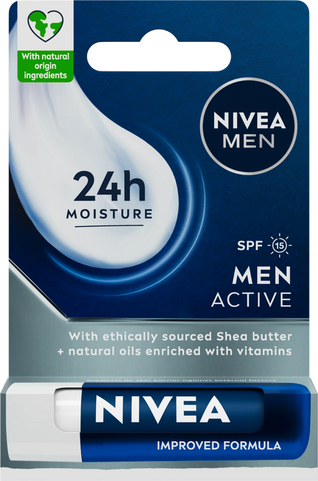 Балсам за устни Men Active, 4,8 g