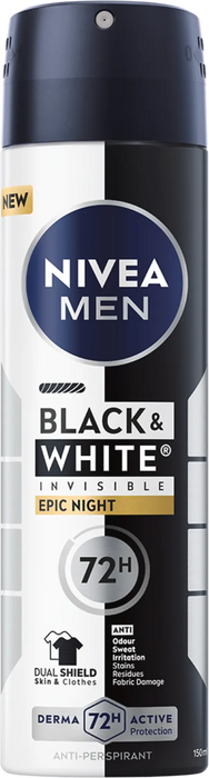 Дезодорант Black & White Invisible Epic Night, 150 ml