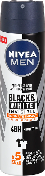 Дезодорант Black&White Invisible Ultimate Impact, 150 ml