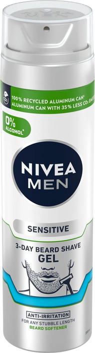Гел за бръснене за тридневна брада Sensitive, 200 ml