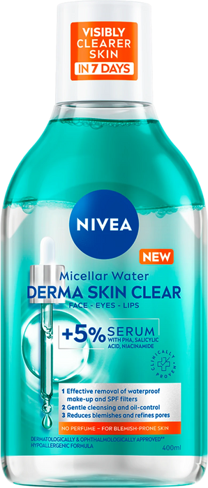 Мицеларна вода Derma Skin Clear, 400 ml