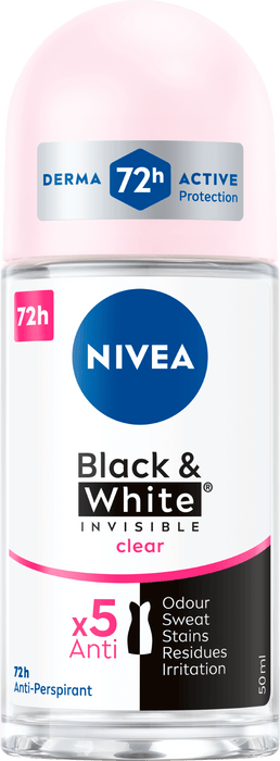 Рол - он Black&White Invisible Clear, 50 ml