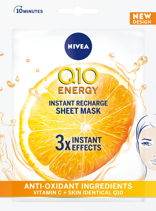 Шийт-маска за лице Q10 Energy, 1 бр