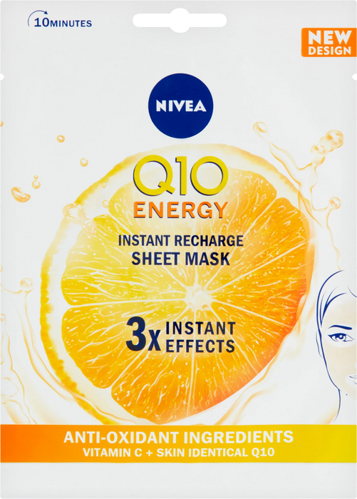 Шийт-маска за лице Q10 Energy, 1 бр