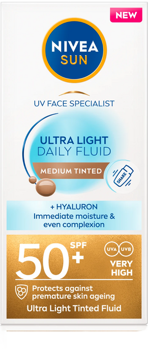Флуид за лице с хиалурон, SPF50+, 40 ml