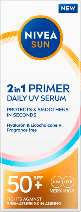Праймер за лице 2в1 SPF50+, 30 ml