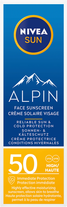 Слънчезащитен крем за лице ALPIN SPF 50, 50 ml