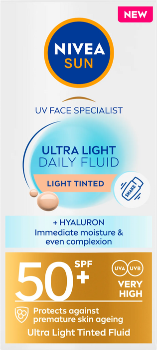 Слънцезащитен флуид за лице Ultra Light, SPF 50+, 40 ml