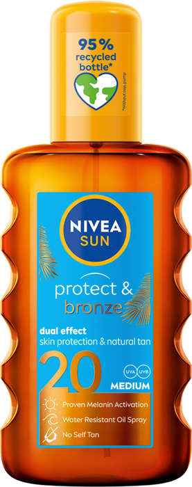 Слънцезащитен спрей Protect&Bronze, SPF 20, 200 ml