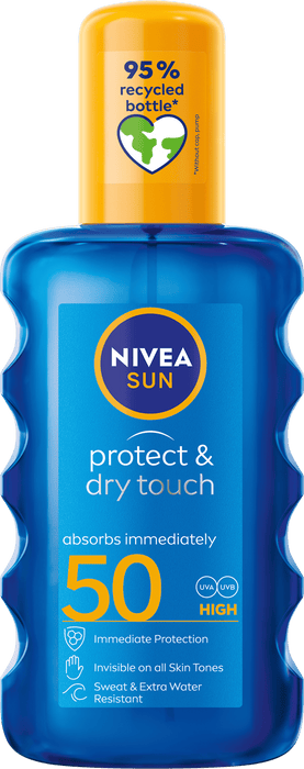 Слънцезащитен спрей Protect&Dry touch SPF50, 200 ml