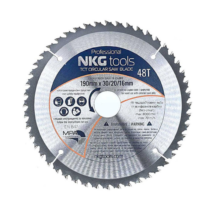 ДИСК ЦИРКУЛЯР 190Х1.6ММ NKG TOOLS