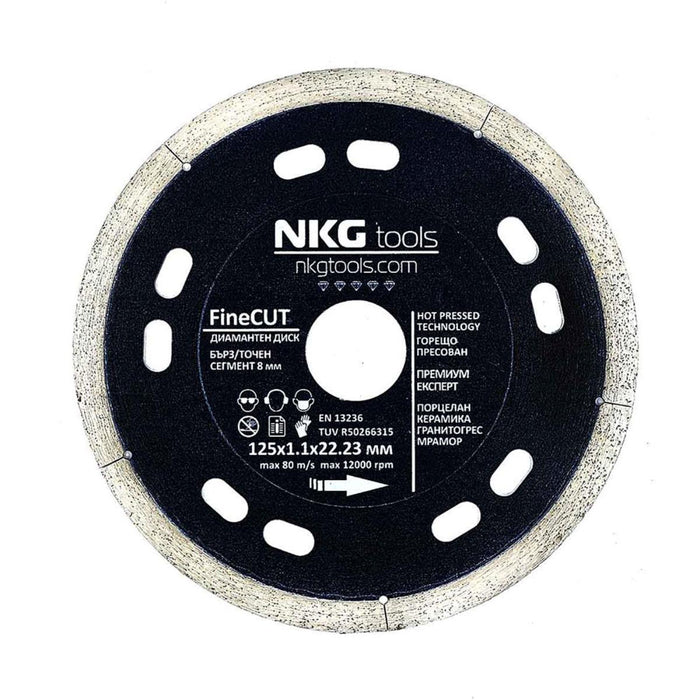 ДИСК ДИАМАНТЕН Ф125ММ 1.1ММ NKG TOOLS