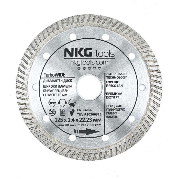 ДИСК ДИАМАНТЕН Ф125ММ WIDE NKG TOOLS
