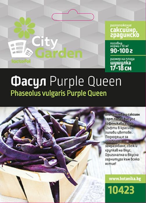 СЕМЕНА ФАСУЛ PURPLE QUEEN CITY GARDEN