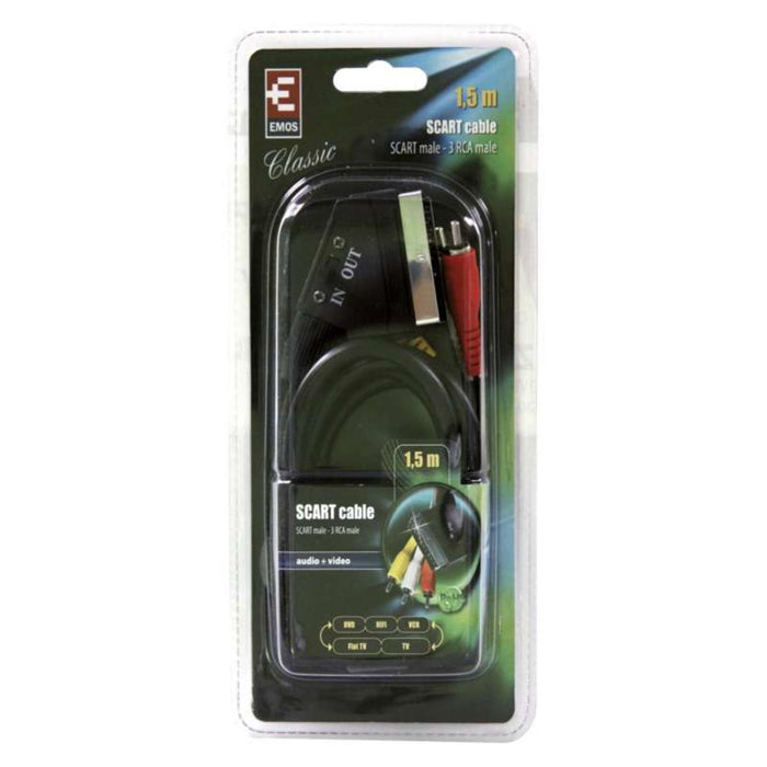 АУДИО ВИДЕО КАБЕЛ 3XRCA 1.5M SB2101 EMOS